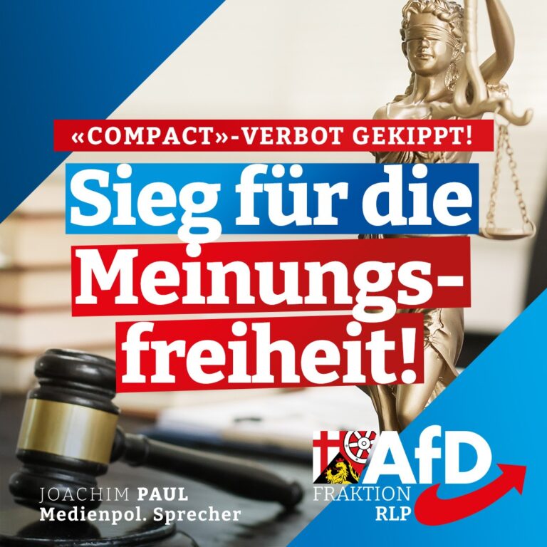 Sieg für die Meinungsfreiheit: Compact-Verbot gescheitert!